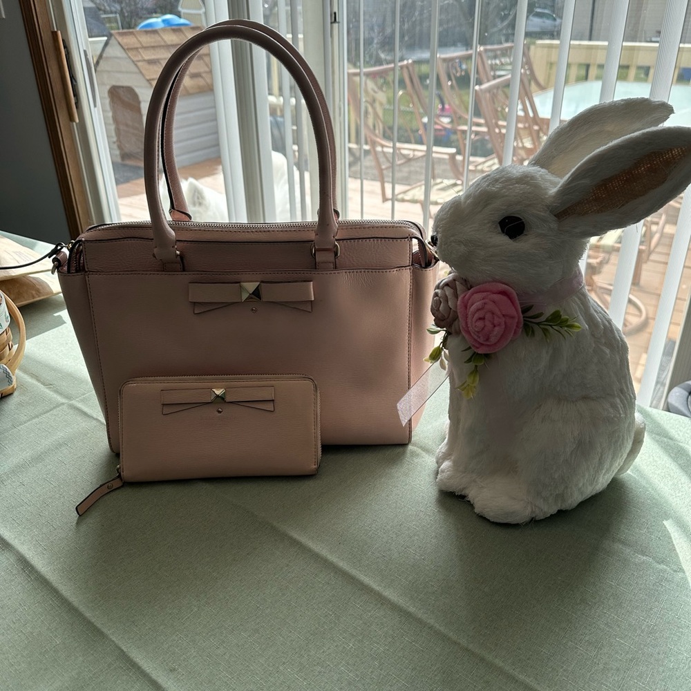 Kate spade pink bag with matching wallet